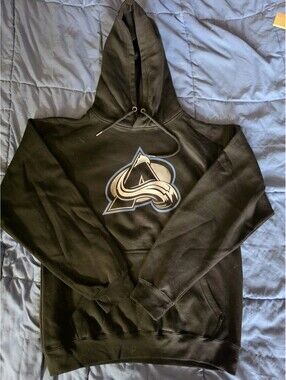 Zuni Sports Ware Colorado Avalanche Pullover Hoodie Black Mens Size Large